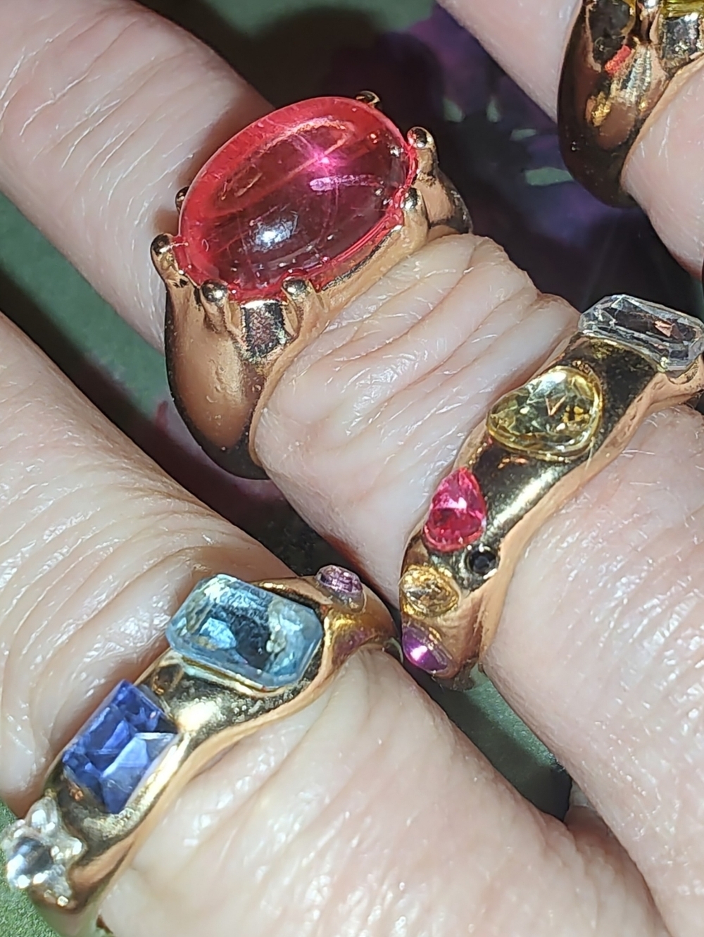 5 NWOT Mystery Metal Costume Bling Rings - Picture 6 of 17